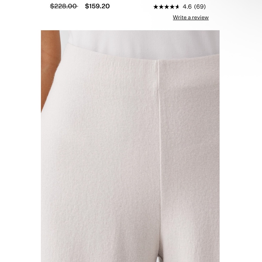 NWT EILEEN FISHER 100% Wool Jersey Wide Leg Pant - Picture 3 of 12